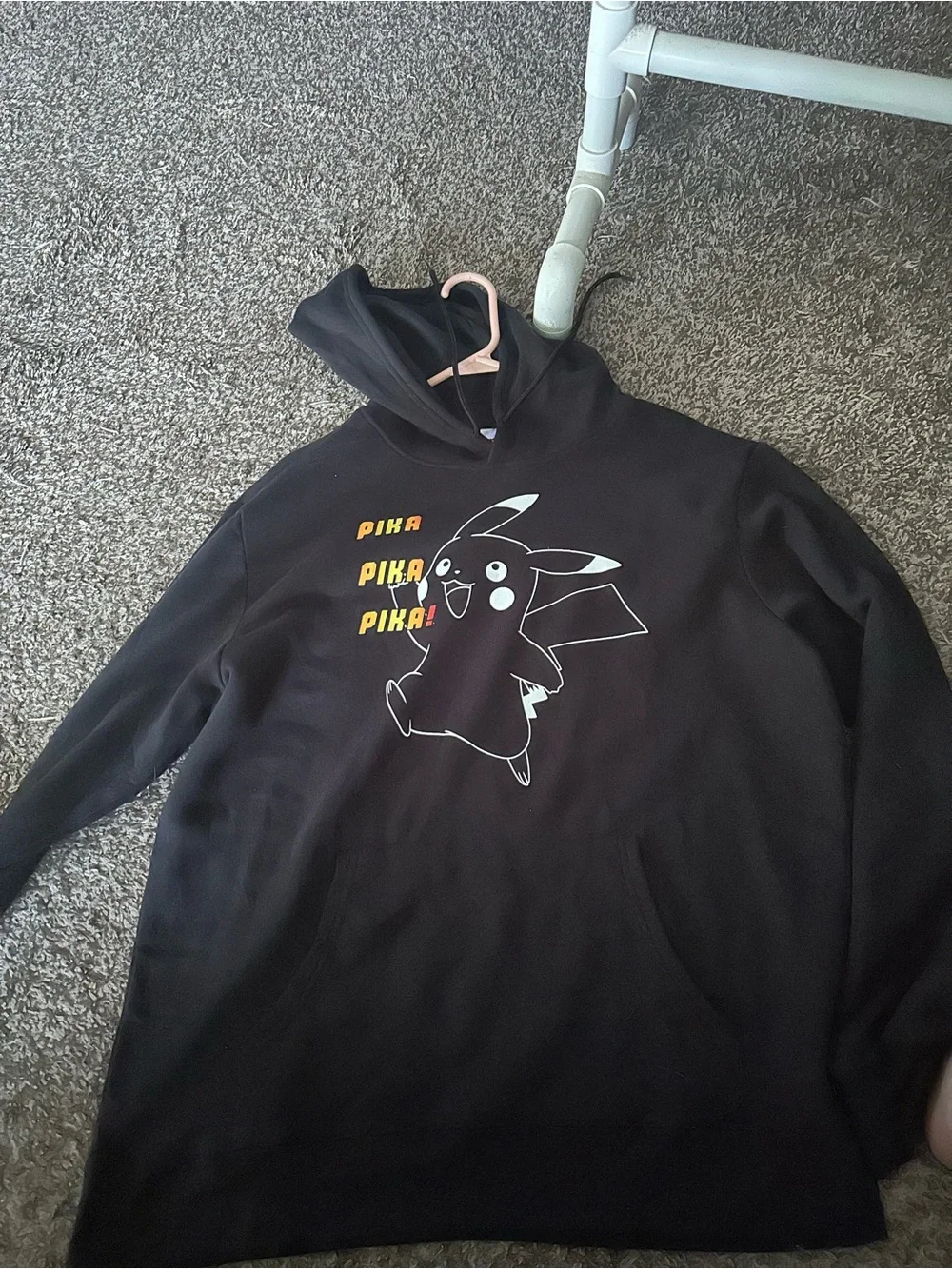 Pokemon Black Pikachu Graphic Hoodie 3XL